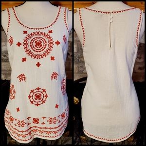 Lucky Brand Pacifica Embroidered Tank